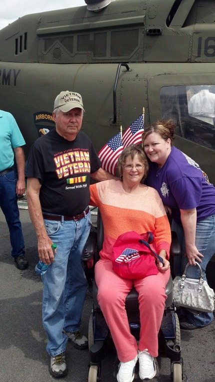 Johnnie, Gloria, and Ashley at Vietnam Memorial